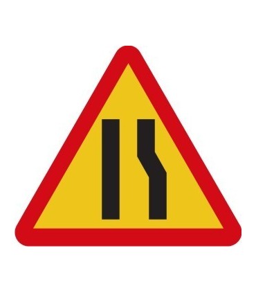 SEÑAL ESTRECHAMIENTO DERECHA POR OBRAS