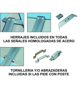 ANCLAJE SEÑAL PELIGRO BICICLETAS EN CALZADA