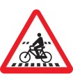 Señal peligro paso de ciclistas