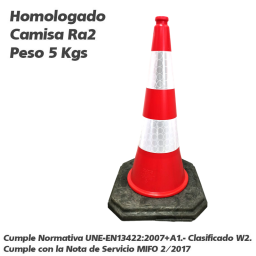 CONO TRAFICO DE 2 PIEZAS 75 CMS HOMOLOGADO