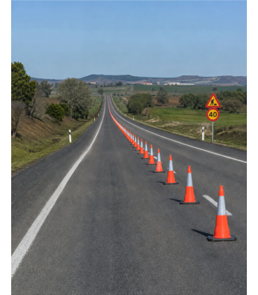 CONO TRAFICO DE 2 PIEZAS DE 75 CMS