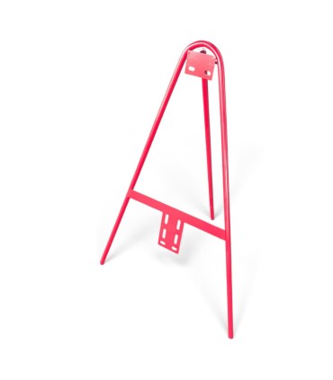 Trípode tubular lacado rojo para señales de tráfico 65x85 cm