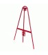 Trípode tubular lacado rojo para señales de tráfico 65x85 cm