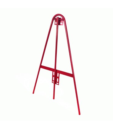 Trípode tubular lacado rojo para señales de tráfico 65x85 cm